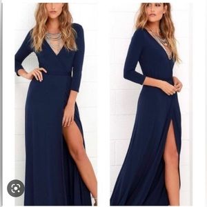 Lulus Garden District Navy Wrap Dress size 2X